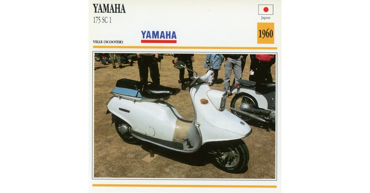 FICHE SCOOTER YAMAHA 175 SC 1 / SC1 - 1960 - AUTO / MOTO (BROCHURES ...